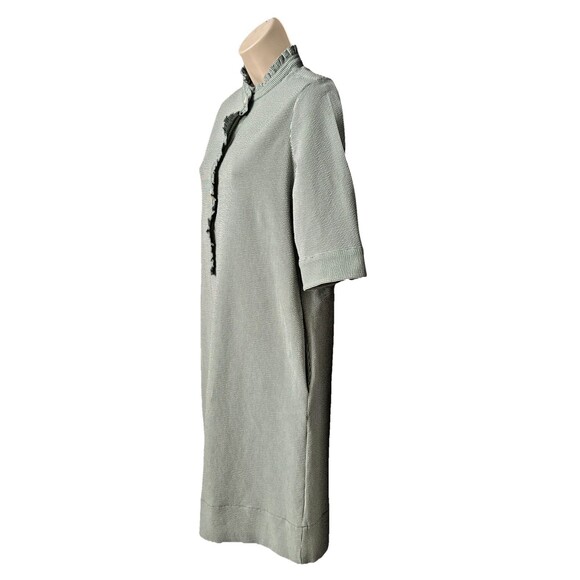 NWT Ann Mashburn Size Small Frill Dress Green White Small Bengal Stripe Stretchy - Picture 6 of 16